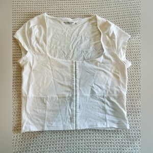 Abercrombie & Fitch Cropped White Top